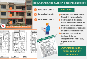 Declaratoria de Fábrica e Independización en San Martin de Porres